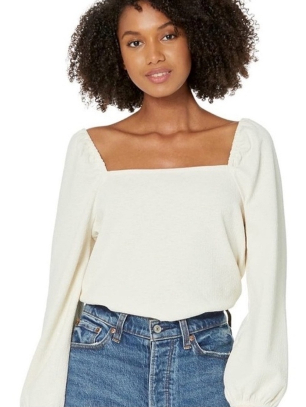 Madewell Square Neck Long Sleeve Top